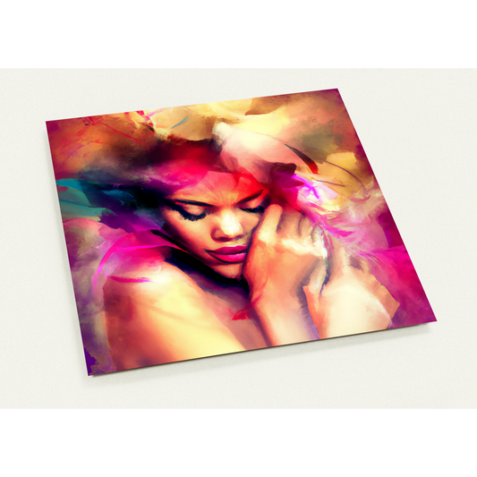 Woman Contemplating - Remembrance - Woman - Red - Adina Pack of 10 cards (2-sided, standard envelopes) EAN6096048441473