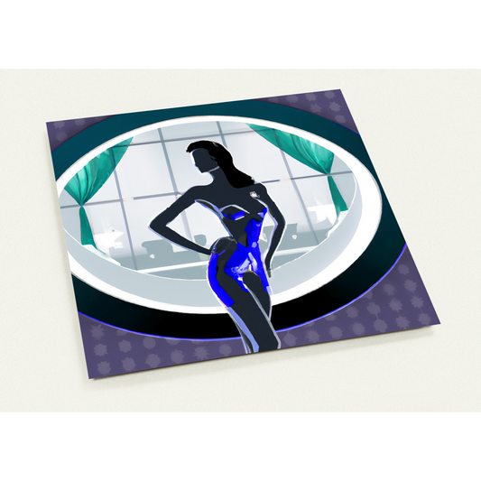 Blue Night Dancer - Pack of 10 cards (2-sided, standard envelopes)