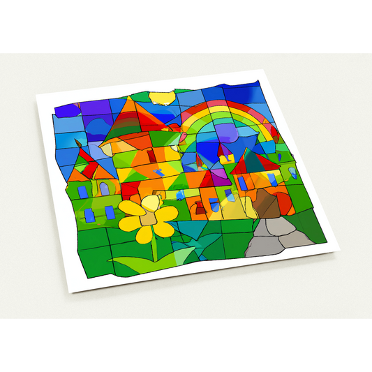 Rainbow Castle - Pack of 10 cards (2-sided, standard envelopes) EAN 8720865746012